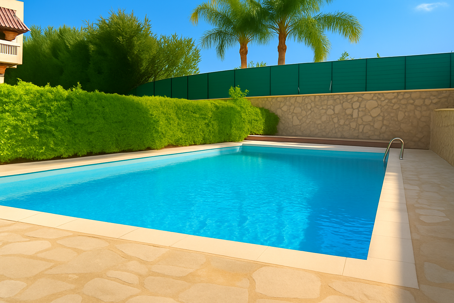 Piscine partagée résidence Maison Ayke